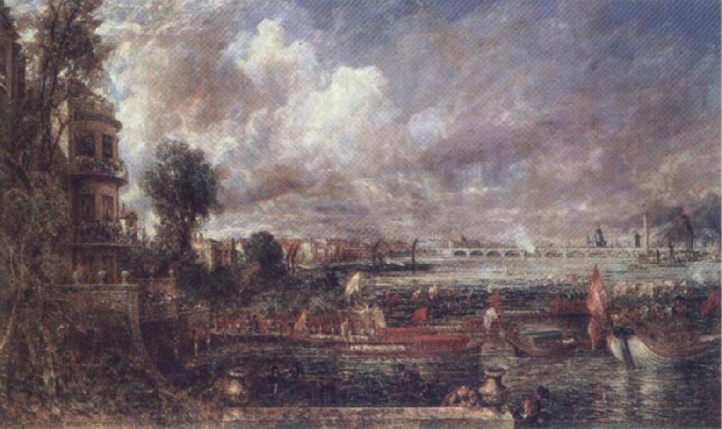 John Constable The Opening of Wateloo Bridge Norge oil painting art